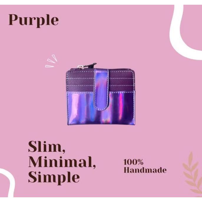 Dompet Lipat Hollogram -- Dompet Gliter Glossy -- Dompet Mini Wanita -- Dompet Kartu Premium