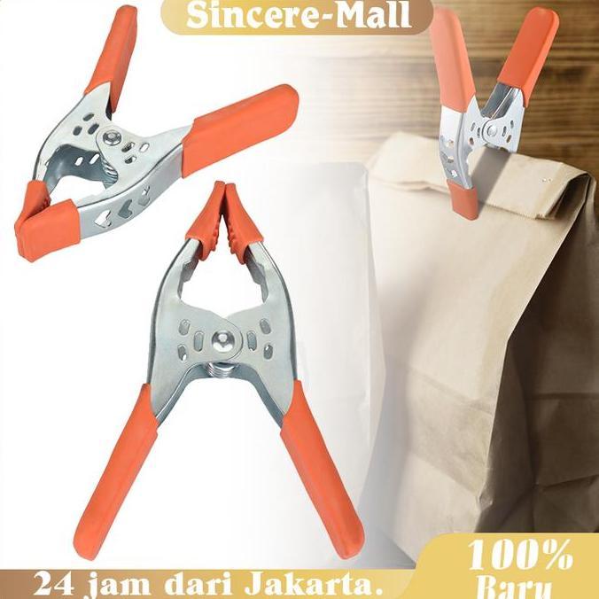 HAMDORA Quick Clamp Jepit Penjepit Kayu Spring Clamp Besi Jepit Ujung Karet
