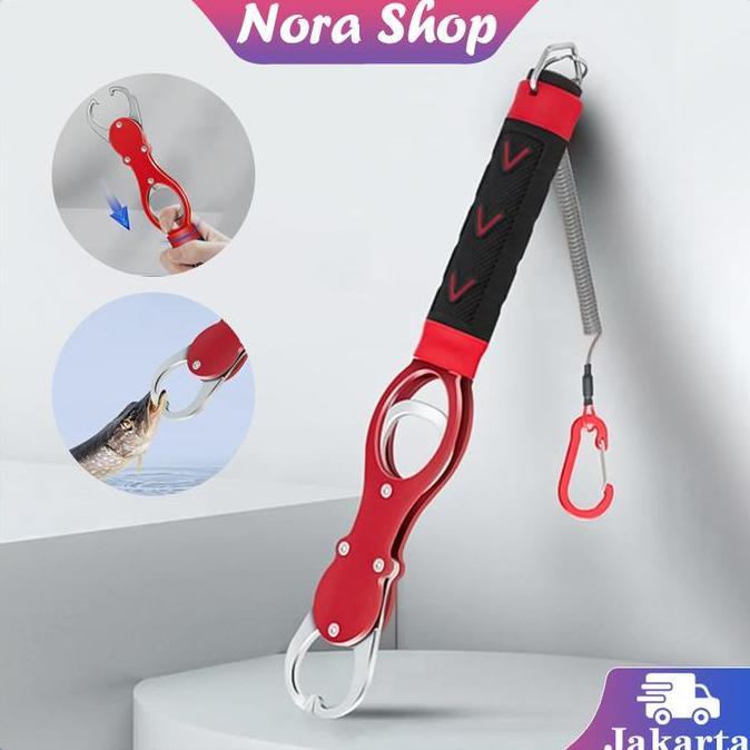 HASQUINE Fish Lip Grip Penjepit Mulut Ikan Grip Ikan Jepit Bibir Ikan Dengan Timbangan Dan Meteran