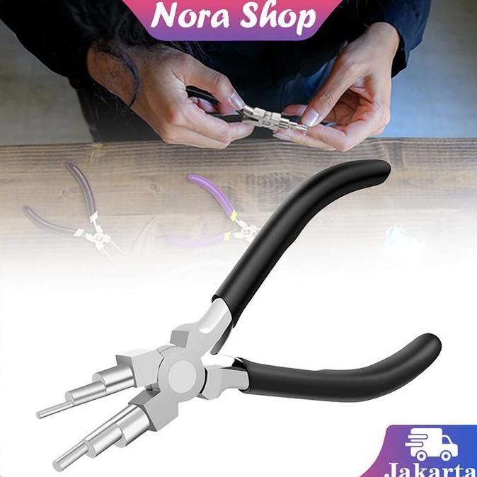 HASQUINE Tang Pembulat Tang Loop Alat Perhiasan Tang Multifungsi Tang Pembulat Kawat