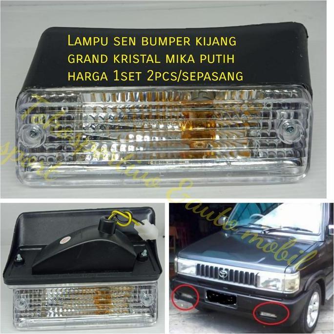 Lampu sen sein bumper Toyota kijang grand kristal mika putih kijang