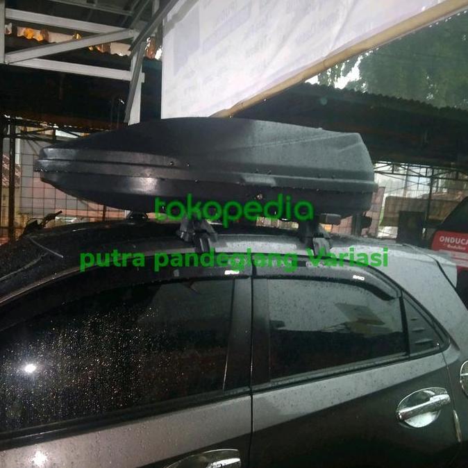 Roof Rack Bagasi Atas Mobil Brio /Mobilio/Agya/Ayla Dll Model Box Ukuran 360 Liter Bahan Plastik Abs