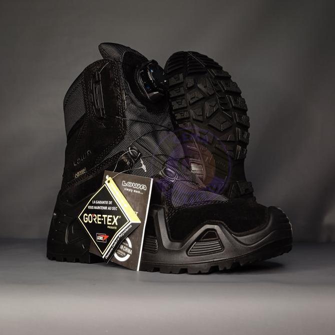 Sepatu Lowa Tactical Tali Putar Hitam / Sepatu Lowa 8 Inci Tali Putar / Sepatu Pdl Lowa Goretex / Se