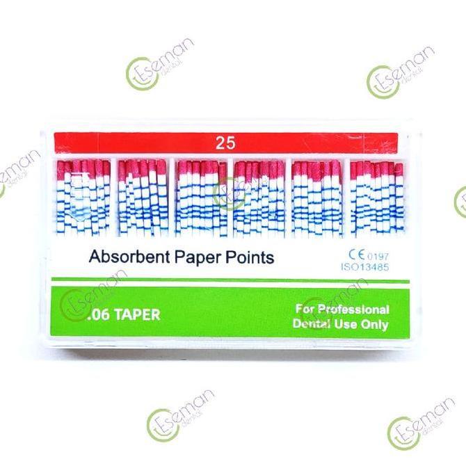 Paper Point 25 06 Absorbent Point nomor 25 taper 6% 0.06 Endodontic