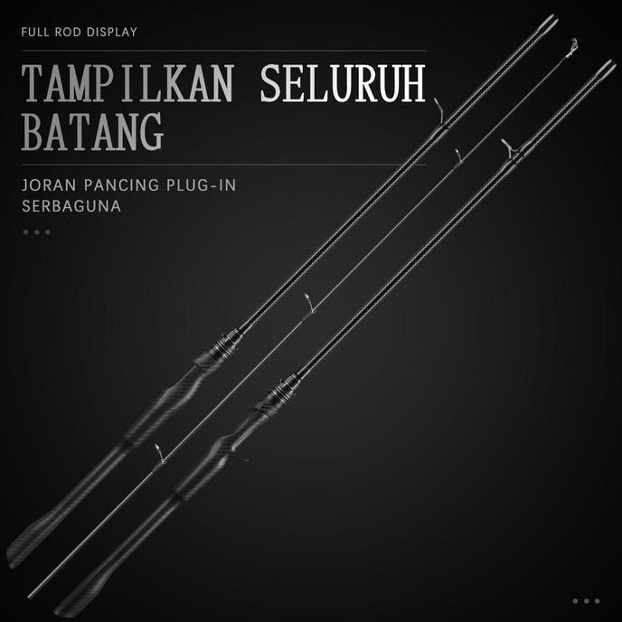 HAIYI Joran Umpan Baru , Warna Hitam Keren, Gagang Nyaman dengan Daya Elastisitas Bagus, Ukuran 1.65