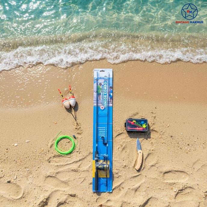 Set Pancingan Lengkap Reel Joran Pancing Antena Serat Karbon 160 CM