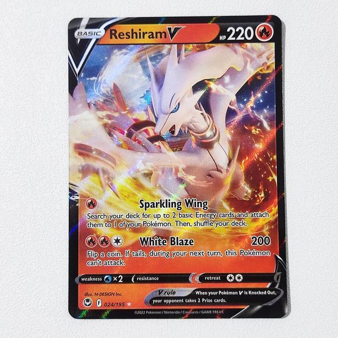 Reshiram V 024/195 - Silver Tempest Pokemon Card English TCG
