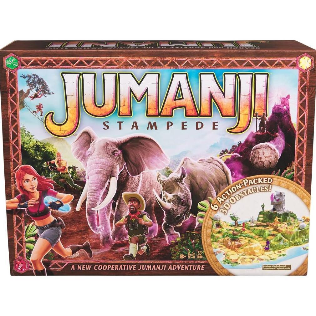 BEST SELLER Spin Master Games, Jumanji Stampede, 3D Adventure Cooperative Board Game,