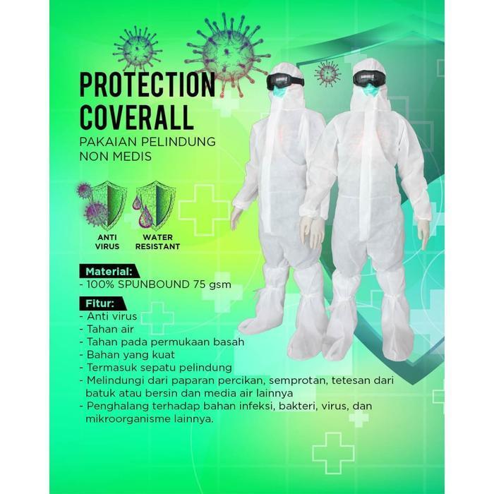 Terbaru Best Quality 100% Original Hazmat Apd Protection Coverall Non Medis Spundbond Anti Virus