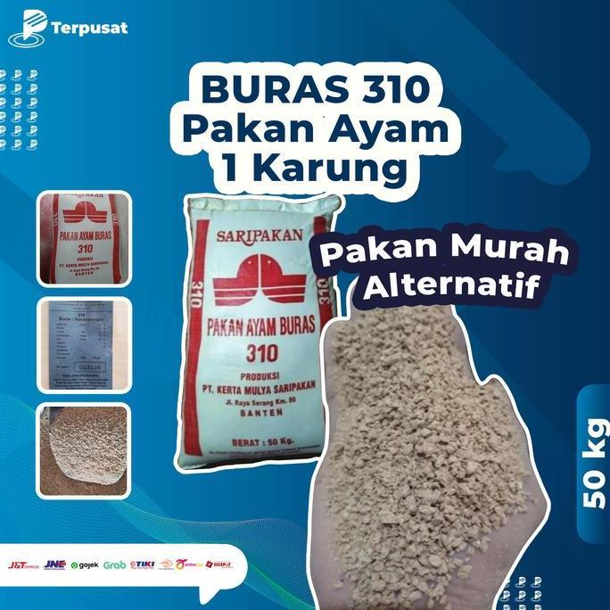 Per Sak 50Kg  BURAS 310 Pakan Ayam Alternatif Murah Kualitas Terjamin Jahitan Pabrik Tanpa Karung Ta