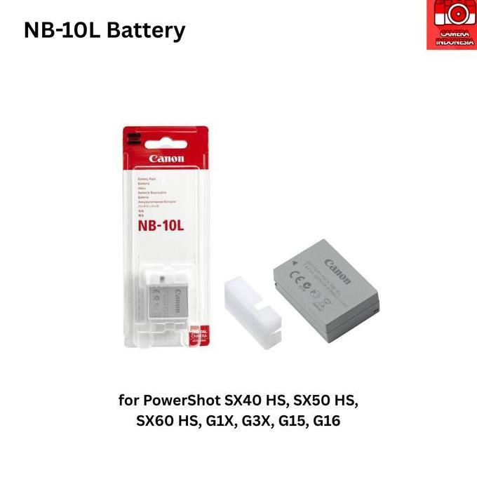 TERBARU - Baterai Canon NB-10L untuk Kamera Canon Powershot SX40/50/60/G15/G16