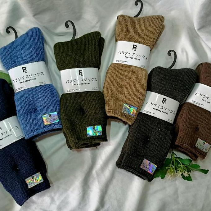 3pasang random kaus kaki wool winter super tebal hangat Nyaman Lembut bulu wool super tebal Cocok un