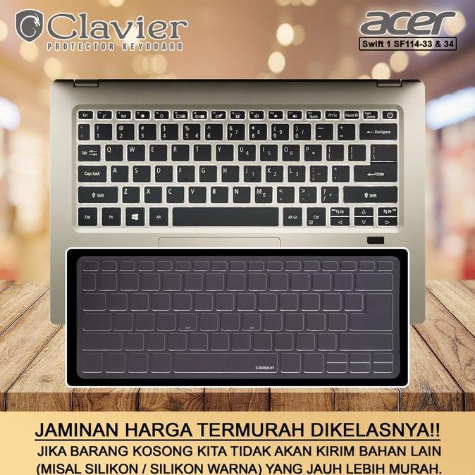 BEBAS ONGKIR - Keyboard Protector Cover Acer Swift 1 Fresh SF114-34-P2VU P3ZB Cooskin