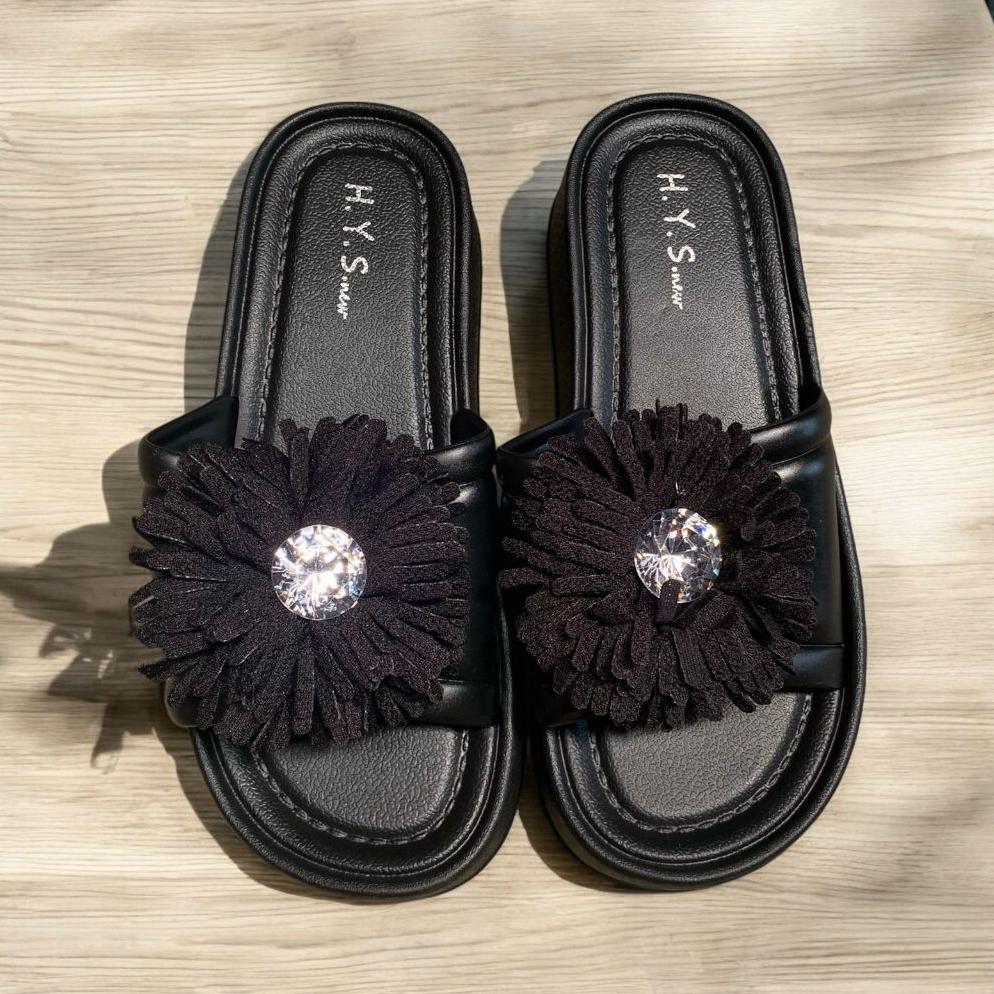 Grade Ori Sandal Wanita Terbaru/Sendal Wedges Jelly Hys 590/Sendal Selop Karet Import Kekinian