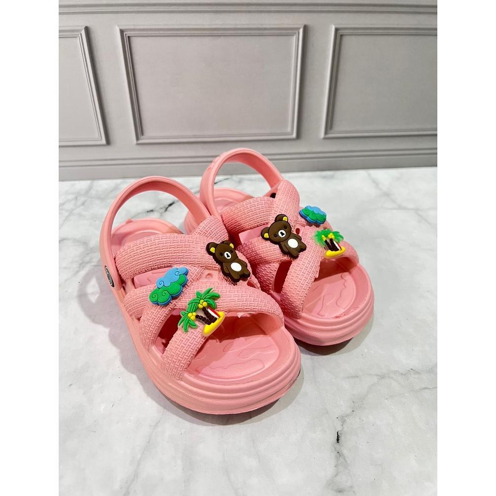 Termurah  Sandal Anak Selop Anak Perempuan Tali Belakang Tempel Mainan Merek Irsoe Size 20-25 Ir-300