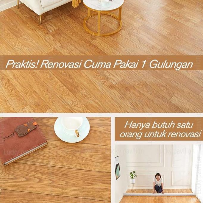 Warkahbagus8 - Tahan Air, Tahan LembabKarpet Lantai Vinyl Roll Aesthetic Gulungan Motif Kayu 1Roll 2
