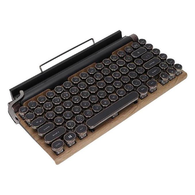 RACERPO Keyboard Retro Mechanical Bluetooth TW1867 - Keyboard Typewriter Retro Mechanical Wireless