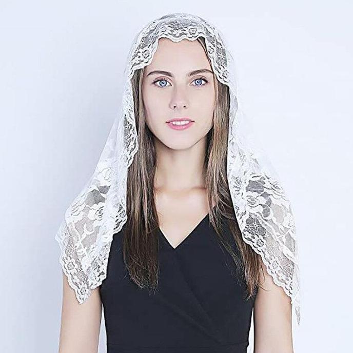 KASDIUM Kerudung Doa Mantilla Kerudung Mantila Misa Kerudung Mantila Katolik Kerudung Gereja