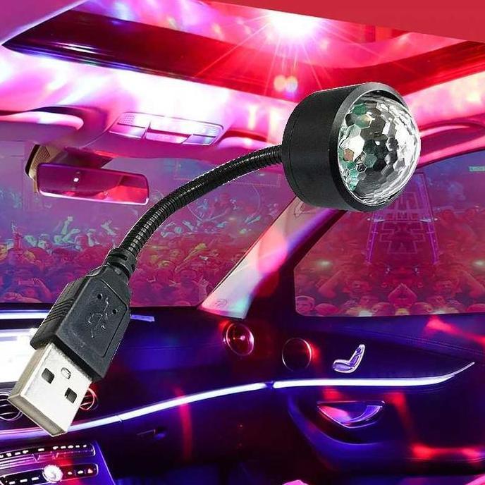 KASDIUM Lampu Hias Interior Mobil LED RGB Atmosphere Lamp Voice Control