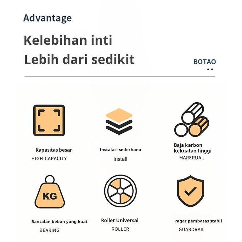 AZBOMO BM-Meja Samping Bergerak Model Baru 2025 Lemari Samping Sofa Ruang Tamu Meja Kopi Kecil Elega