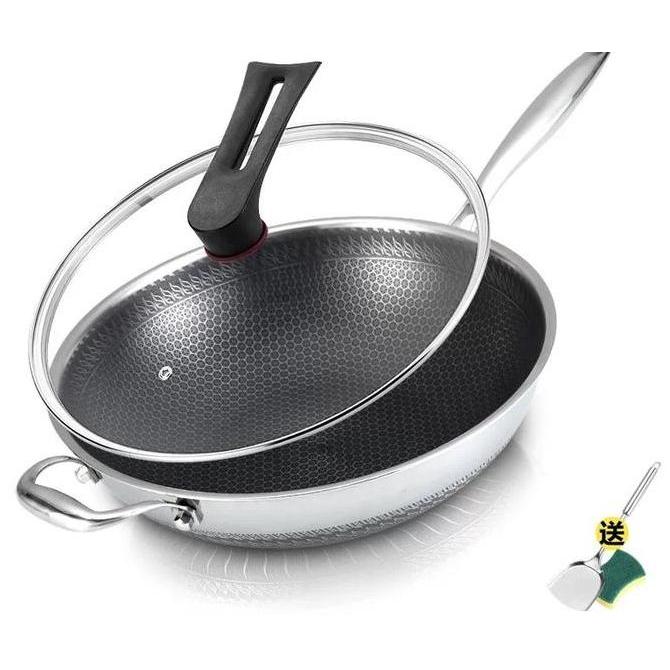 [MS] Wajan Stainless 316 / Kuali Cook Wok Honey Comb WS
