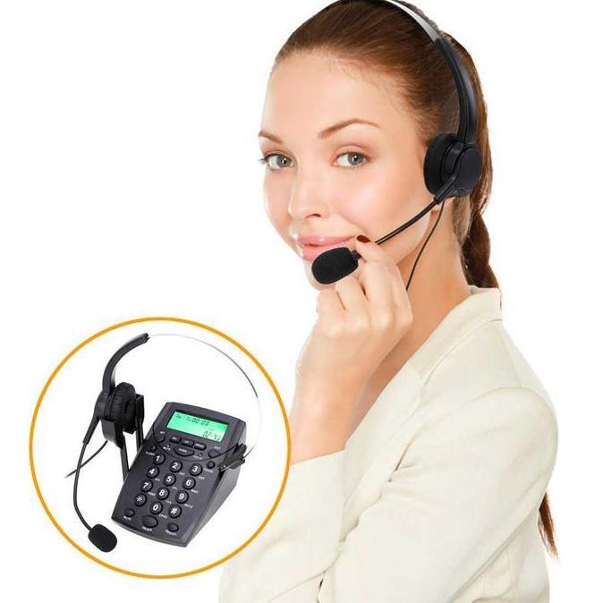 RACERPO Voicejoy Telephone Desk HT500 with Headphone Call Center VH500