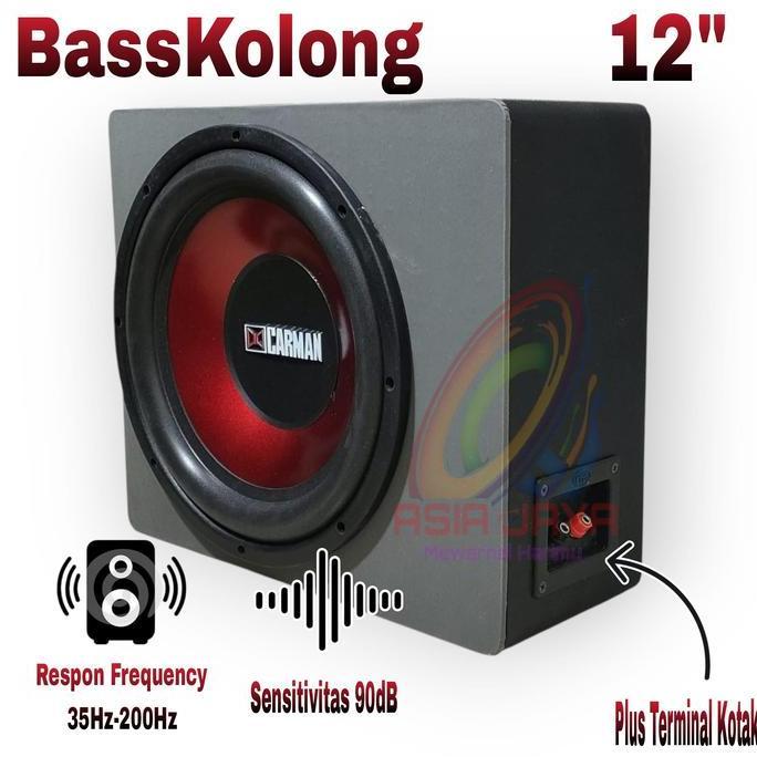 Paket Combo Subwoofer Kolong Pasif Speaker Carman Cm1278 12 Inch