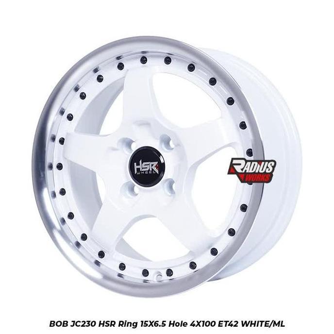 Velg Racing HSR BOB Terbaru R15 Pcd / lobang baut 4X100 Honda Brio
