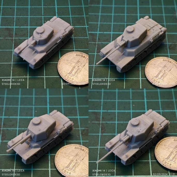 Miniatur tank Jepang WWII skala 1/144 set 1