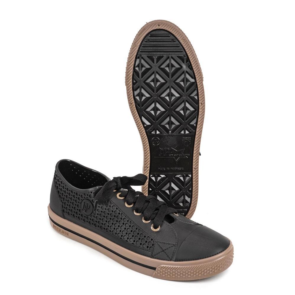 Grade Ori Sepatu Ap Star Hitam Coklat- Sepatu Kets By Ap Boots Fashion Karet Lokal Nyaman Ringan Ant