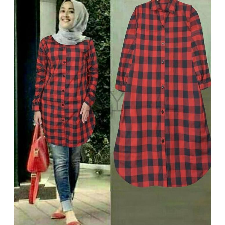 VATGUVOH Tunik Wanita Terbaru / Tunik Catur / Atasan Baju Tunik / Baju Wanita / Tunik / Tiktok Shop 