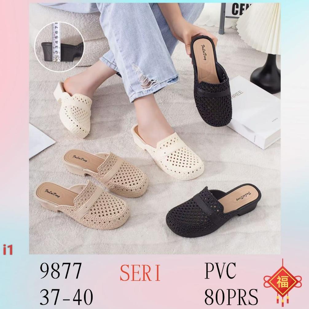 Promo Sandal Wanita Terbaru/ Sendal Selop Jelly Fld 9877/Sendal Karet Import Kekinian