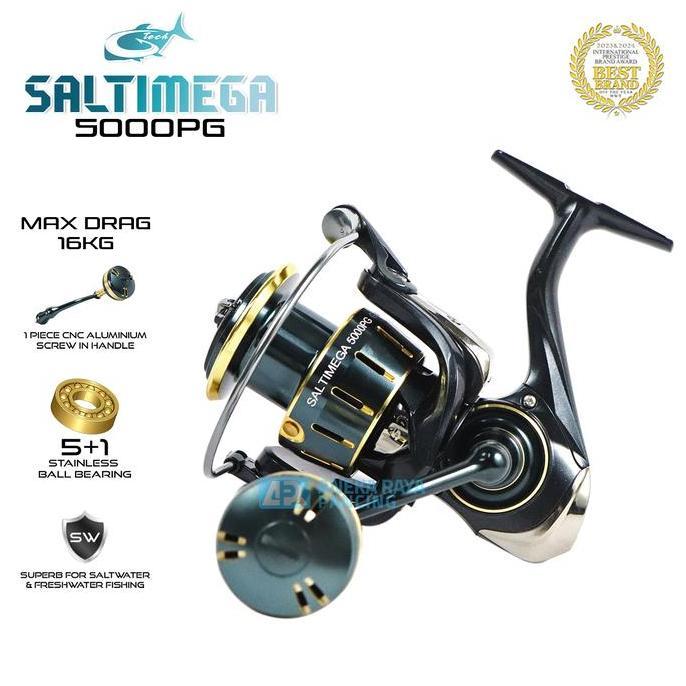BEBAS ONGKIR - REEL SPINING G-TECH SALTIMEGA 300-8000 | 2025 | Fresh Water & Saltwater | ORIGINAL | 