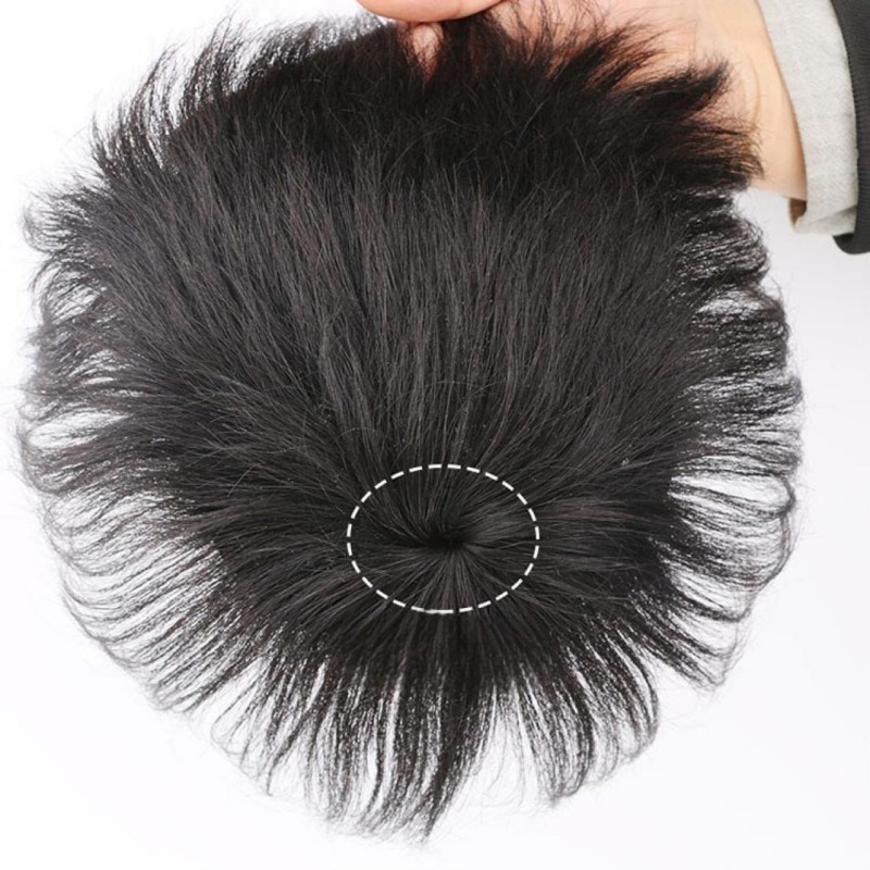 Rambut Palsu Pria Botak Penutup Botak Depan Wig Pria Botak Toupee Pria Alami Tutup Botak Dahi Depan