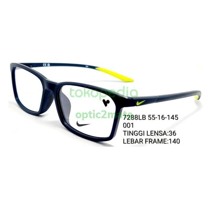 New  FRAME KACAMATA NIKE F NK 7288LB 001 55-16-145 ORIGINAL