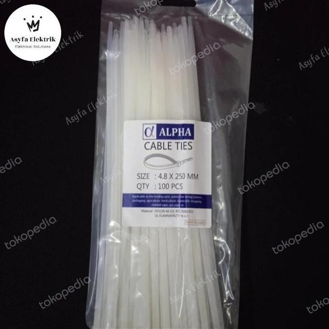 kabel ties alpha 20cm / 25cm / 30cm tebal 4,8