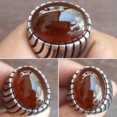 NEW Batu Cincin Natural Yaman Wulung Coklat Garansi Batu Akik Original [terbaik][terlaris]