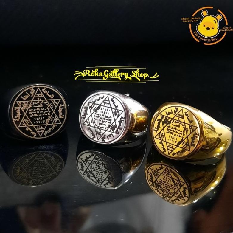 NEW cincin solomon the seal of solomon cincin sulaiman bisa request warna [terbaik][terlaris]