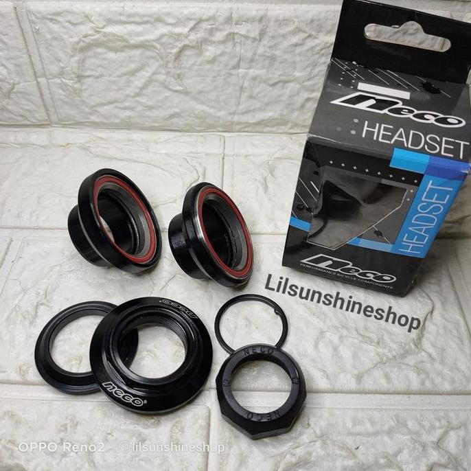 Headset Standard Bearing NECO Alloy Untuk Fork Drat Ulir 25.4mm Dengan Tiang Stem Insert 22.2mm Sepe