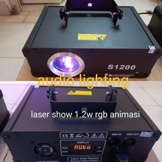 SIAP KIRIM laser show animasi RGB 1,2 Watt laser show