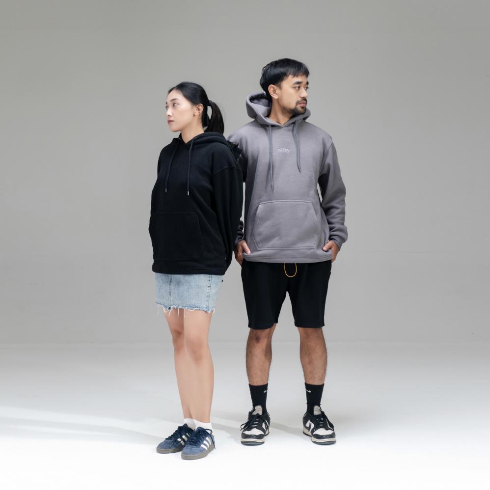 PAKET HEMAT XOFTY Valtari Black Hoodie - Hoodie Unisex untuk Daily Wear, Hangout & Aktivitas Harian 