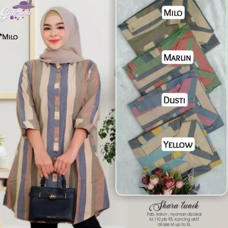 LIMITED Tunik jumbo ld 110 - kemeja kerja salur kekinian muat 75 kg