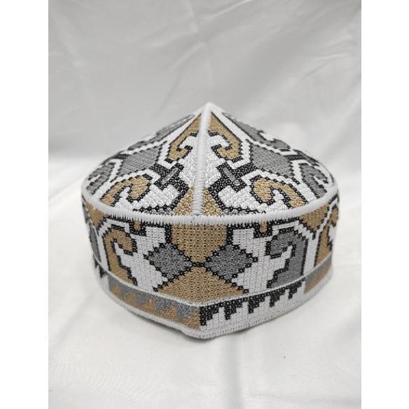 ORIGINAL PECI PAKISTAN EXCLUSIVE FULL BORDIR PREMIUM/  KOPIAH PAKISTAN ELEGAN / SONGKOK ECER GROSIR 