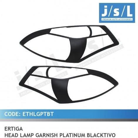 Ready Stock Garnish Headlamp Cover Lampu Depan Ertiga 2012 - 2017 Chrome & Doff Aksesoris Mobil JSL