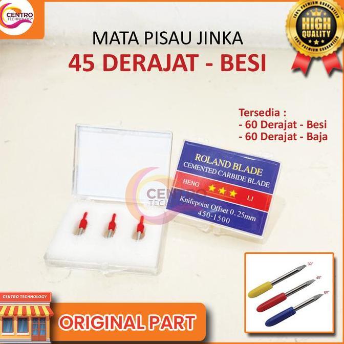 New Mata Pisau Jinka 45, 60 Derajat (Bahan Besi) & 60 derajat Bahan Baja | Roland Blade Jinka Origin