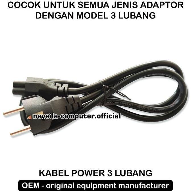kabel power adaptor laptop 3 lubang - Kabel power laptop Kabel adaptor