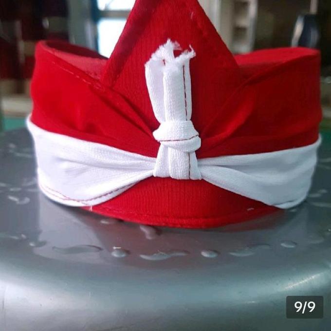 Ready  10 Pcs Blangkon Merah Putih ikat Aksesoris Pria