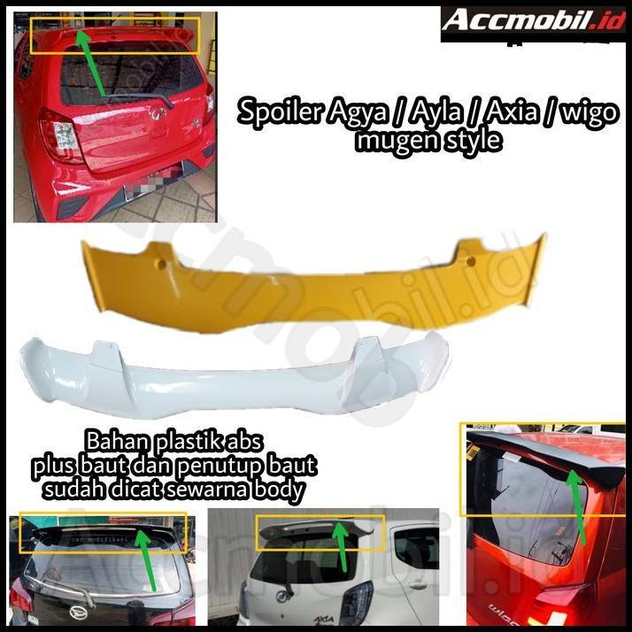 HOT DEAL SPOILER AGYA AYLA AXIA WIGO MODEL MUGEN PLASTIK 