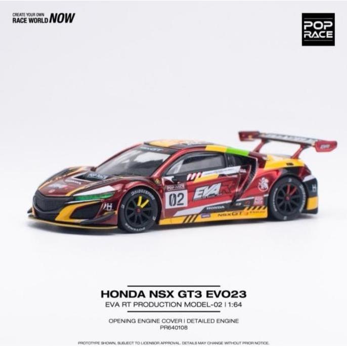 New  Pop Race Honda NSX GT3 EVO23 EVA RT Production Model 02 Poprace EVANGELION Toy