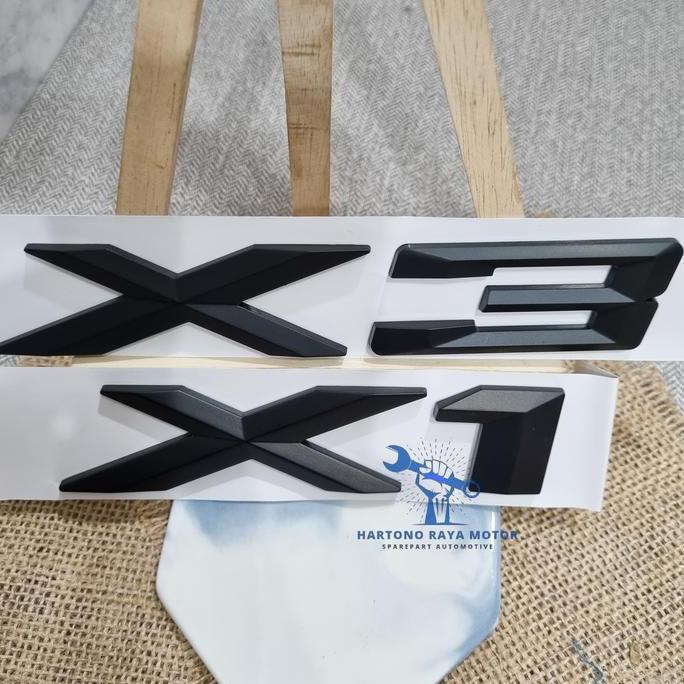 Ready Stock Emblem Sticker Bagasi BMW X3 X1 Emblem BMW- Black